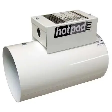  HOTPOD HP6-1000120-2T White Steel 10.5"L Duct Fan Heater — product photo