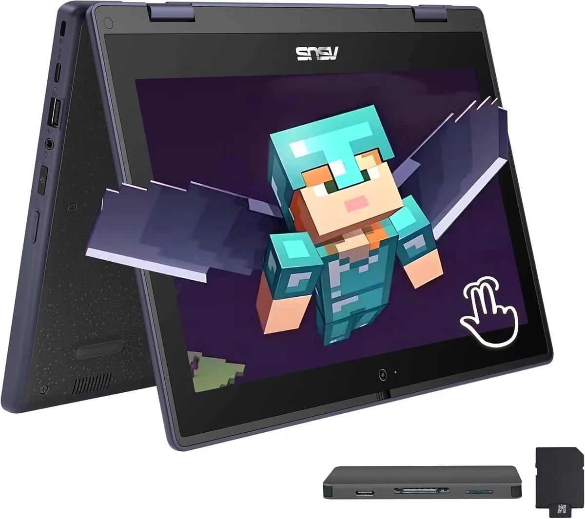 ASUS ASUS 11.6" 2-in-1 Laptop N100 4GB 128GB+160GB Dock Mineral Gray — product photo