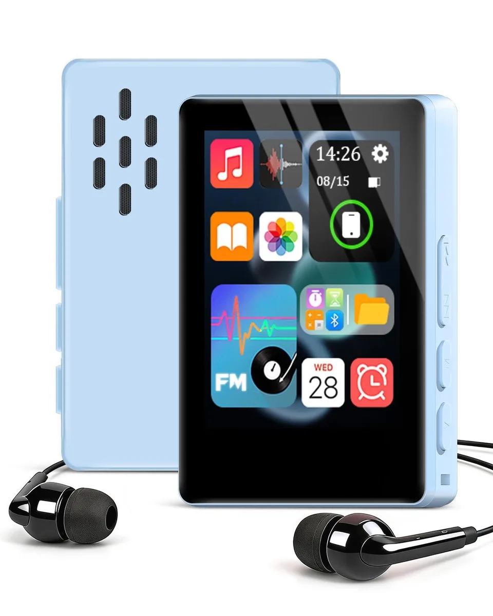  VANSING D5 32GB MP3 Player Bluetooth 5.2 2.4" Touch OLED Blue — product photo