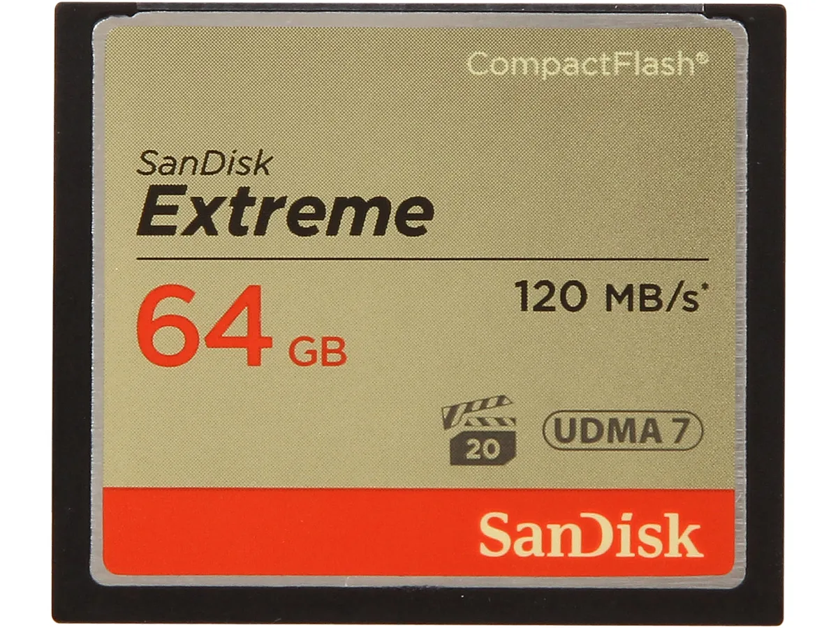 SanDisk SanDisk Extreme 64GB CompactFlash Card SDCFXS-064G-A46 — product photo