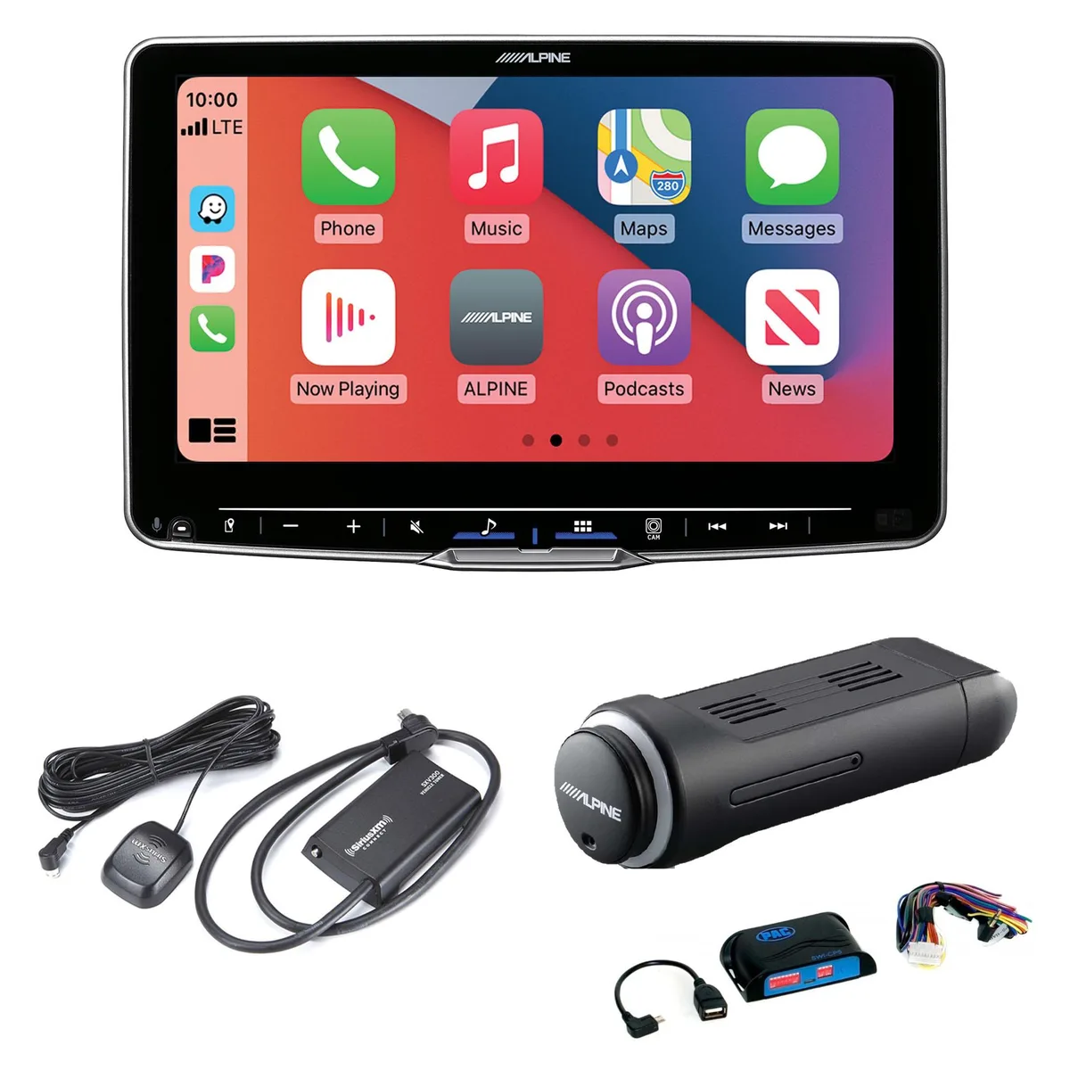 Alpine Alpine ILX-F509 Halo9 9" Receiver Bundle with Navigation, Satellite Tuner &amp; Steering Wheel Interface — product photo