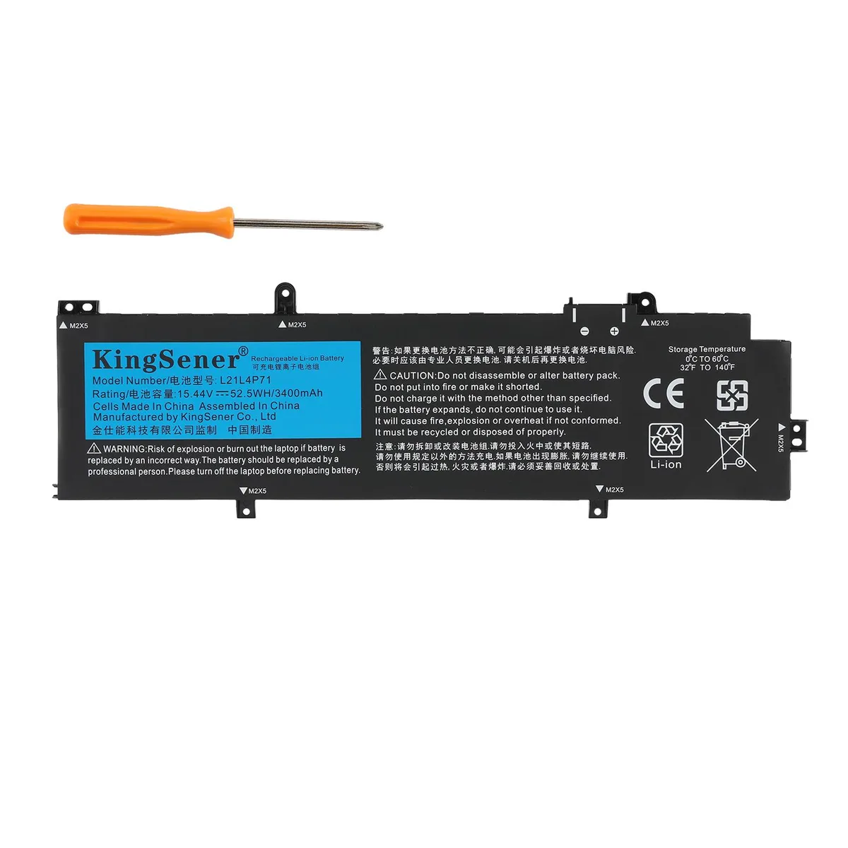 KingSener KingSener L21L4P71 laptop battery 52.5Wh 15.44V — product photo