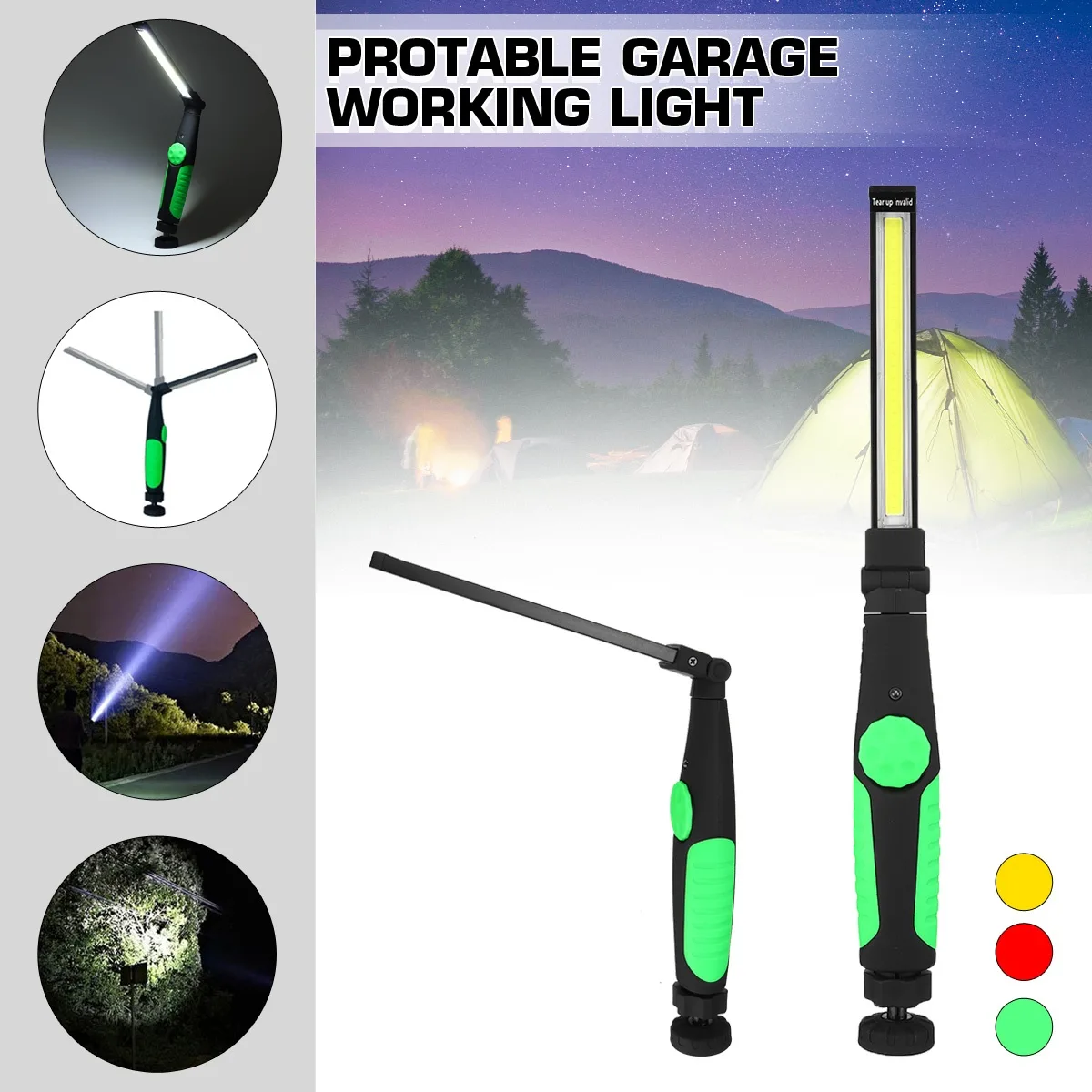 Group Other Group Other Portable COB LED Work Light 410 Lumens Red fitness accessory — product photo