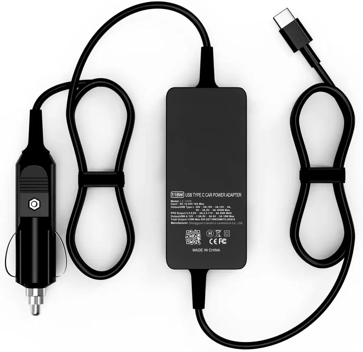  Nivjuky LX-100W 100W USB-C Car Charger — product photo