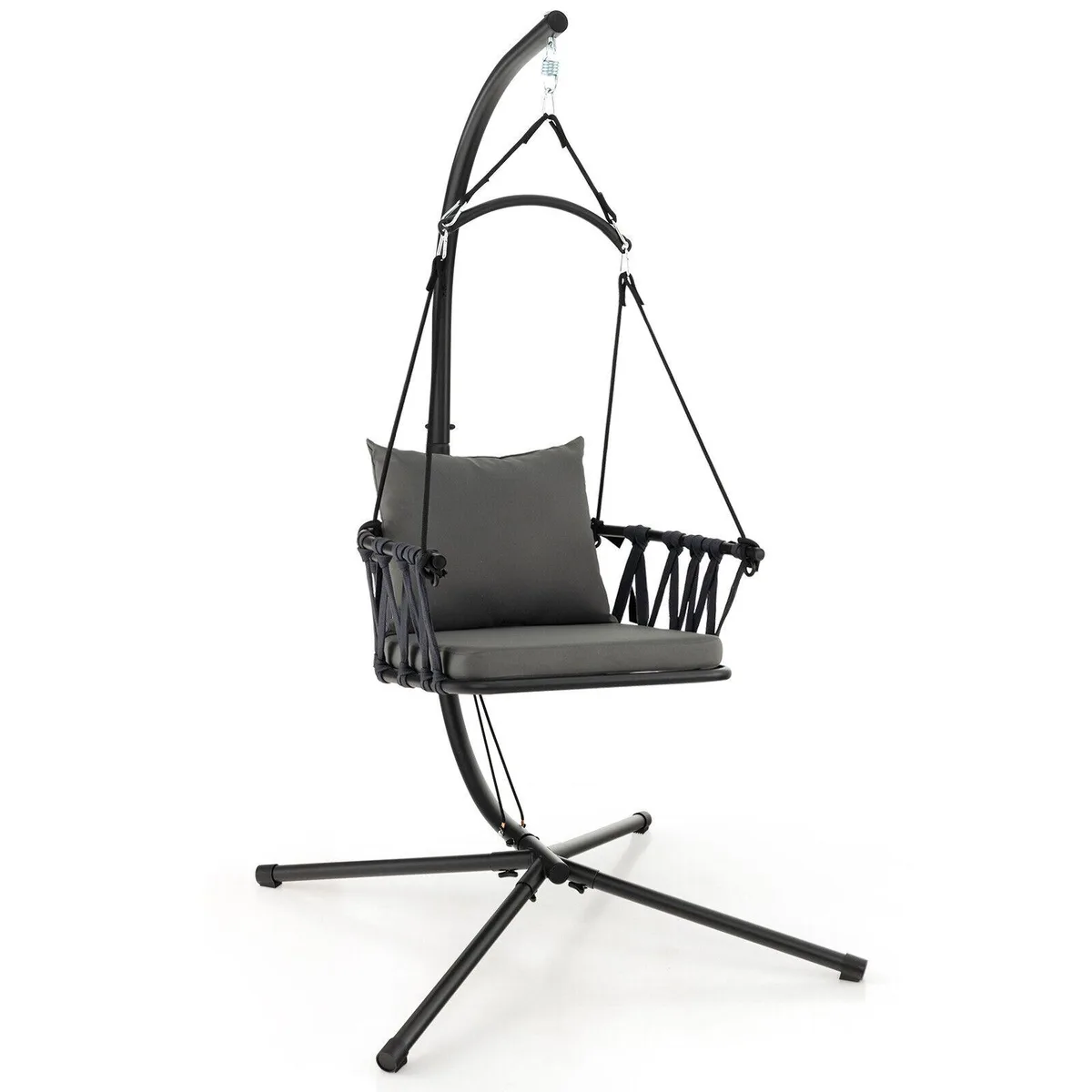 SlickBlue SlickBlue Hanging Swing Chair with Stand Grey 330 lbs — product photo