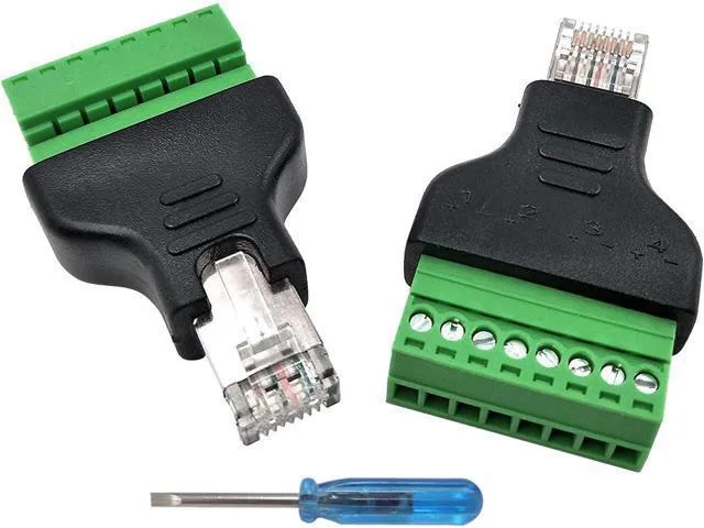 LORDWORLD LORDWORLD RJ45 Screw Terminal Adapter 2-pack EIA/TIA 568B — product photo