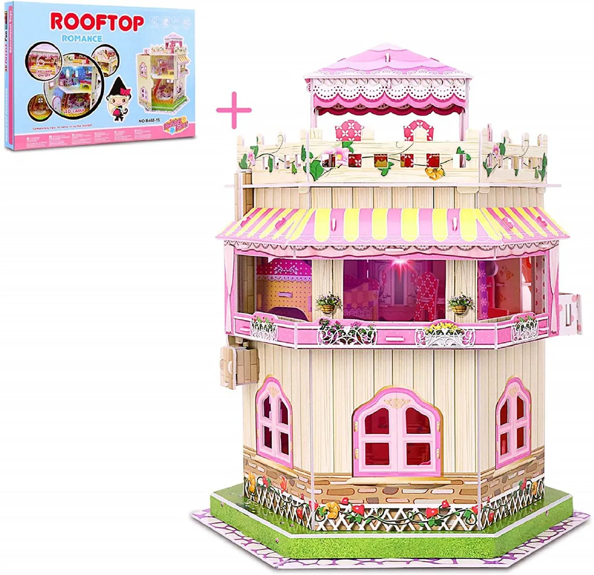 SourcingBay SourcingBay Rooftop Romance 3D Puzzle Dollhouse 101 Pieces — product photo