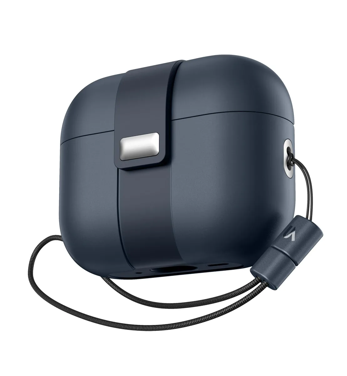 Protective bumper case with magnetic clasp and hanging lanyard for AirPods Pro