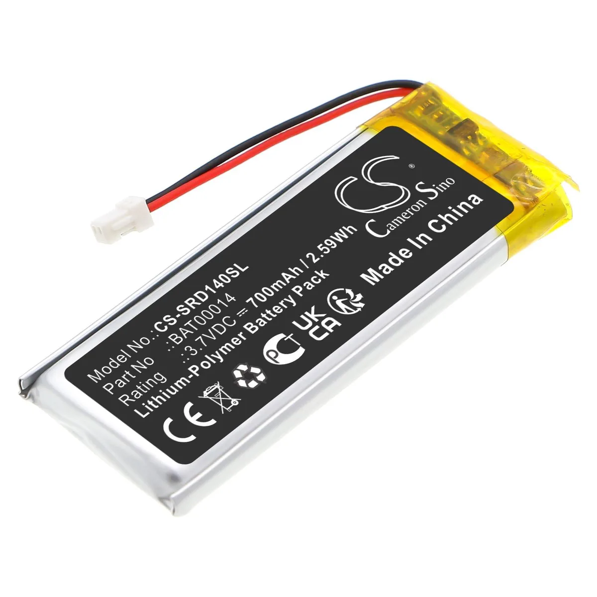 FYIOGXG replacement battery for Cardo Packtalk Edge BAT00014 700mAh 2.59Wh — product photo