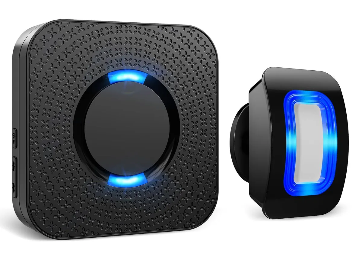  Emerson FX-B26-YB-1T1-B-HXY-1 Wireless Motion Sensor 500 ft 58 Ringtones 110 dB Alarm Black — product photo