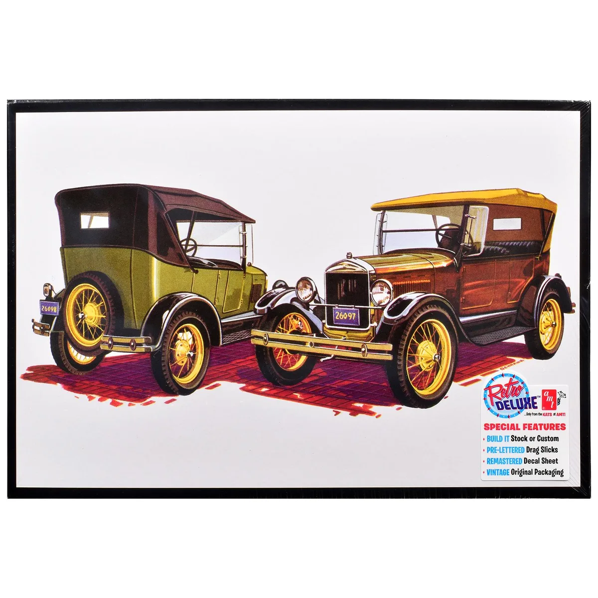 AMT AMT AMT1490 1/25 Scale 1927 Ford Model T Touring 2-in-1 Plastic Model Kit Hobby Collectible — product photo
