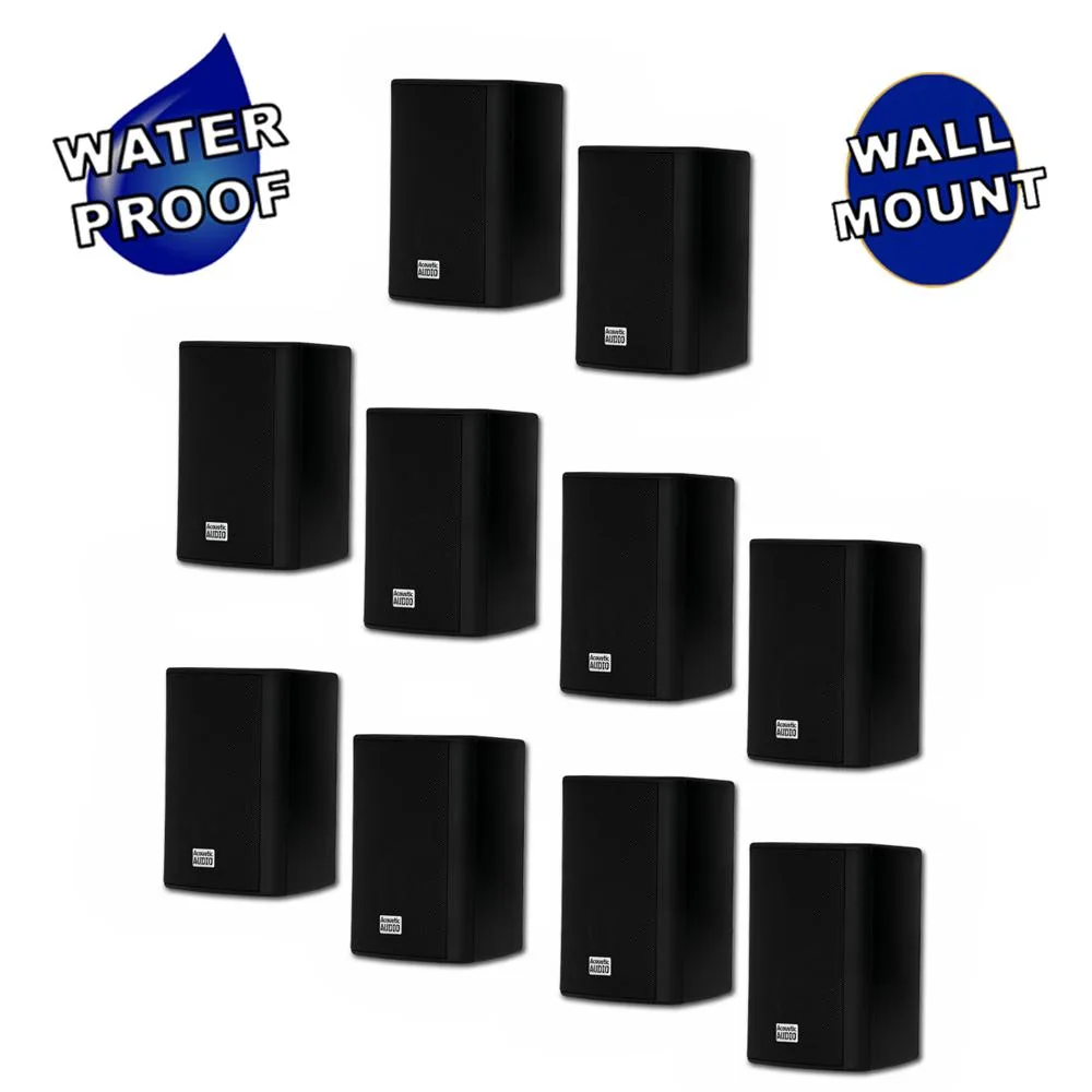 Acoustic Audio Acoustic Audio AA351B 2-Way Indoor Outdoor Speakers 10 Pack — product photo
