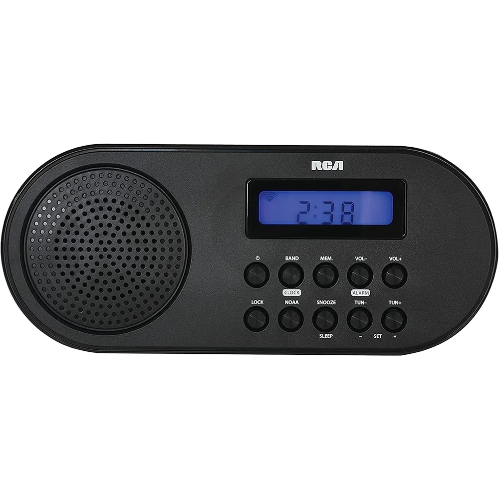 RCA RCA RCWR7 NOAA Weather Alert Radio with AM/FM and Clock — product photo