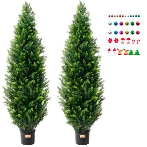 VEVOR VEVOR Artificial Cedar Topiary Tree 60 in 2 pcs — product photo