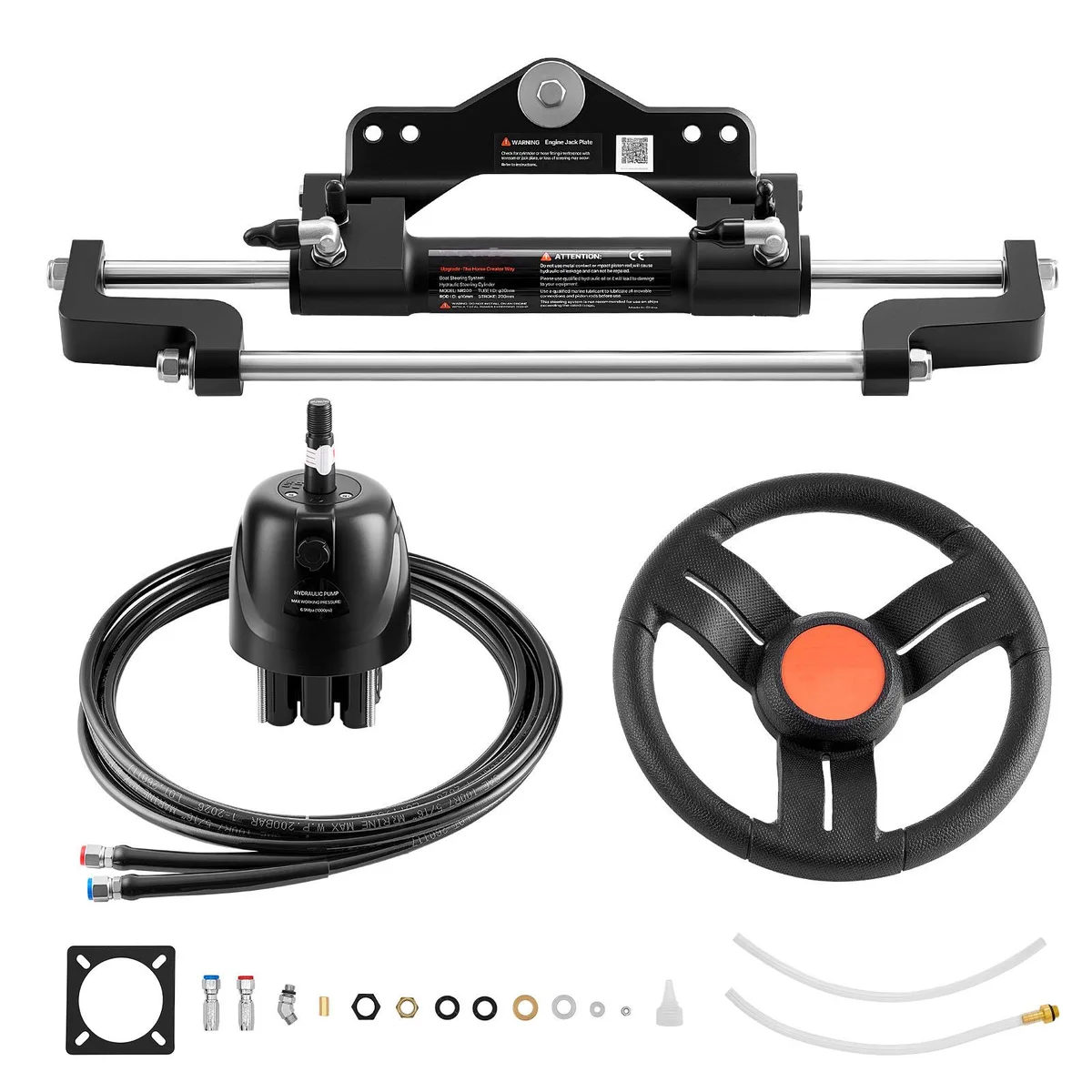 VEVOR VEVOR NR200 Hydraulic Steering Kit 200 HP 13.5" Wheel 2×26 ft Hoses 6.9 MPa — product photo