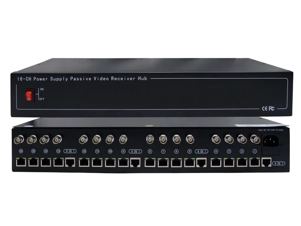 Bluecctv Bluecctv BL-EV16P-VPS 16CH Passive Video Balun Receiver & Power Supply Hub — product photo