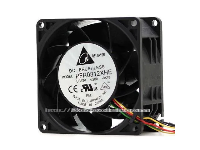 Zyvpee Zyvpee PFR0812XHE 8038 80mm 38mm 12V 4.90A 8-pin case fan — product photo