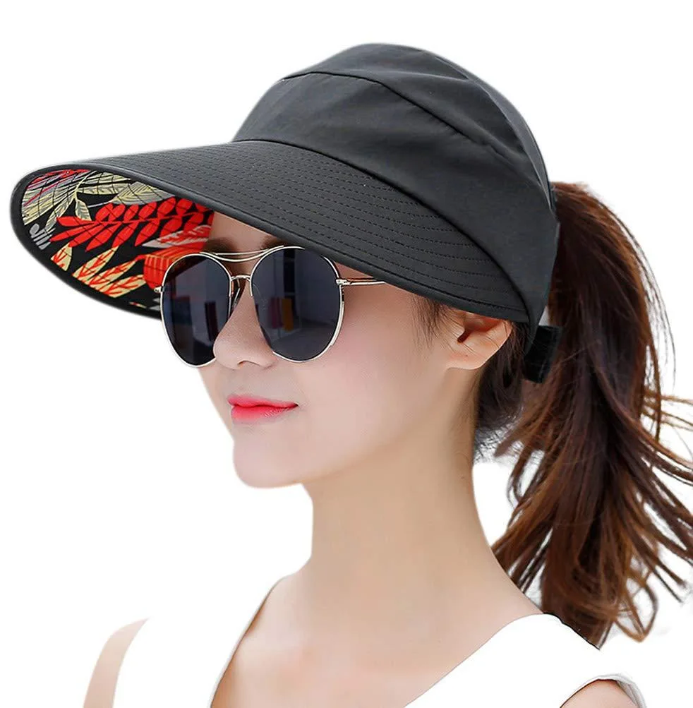 HINDAWI NT2380-BK Sun Hat Black 4.7" Brim UPF 50+ 58-60cm — product photo