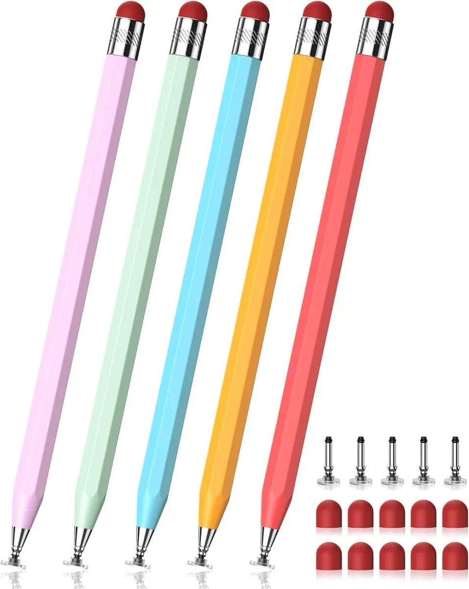  DAXINGXING Octagonal Stylus Pen 5-pack 16.9g .27" disc tip — product photo