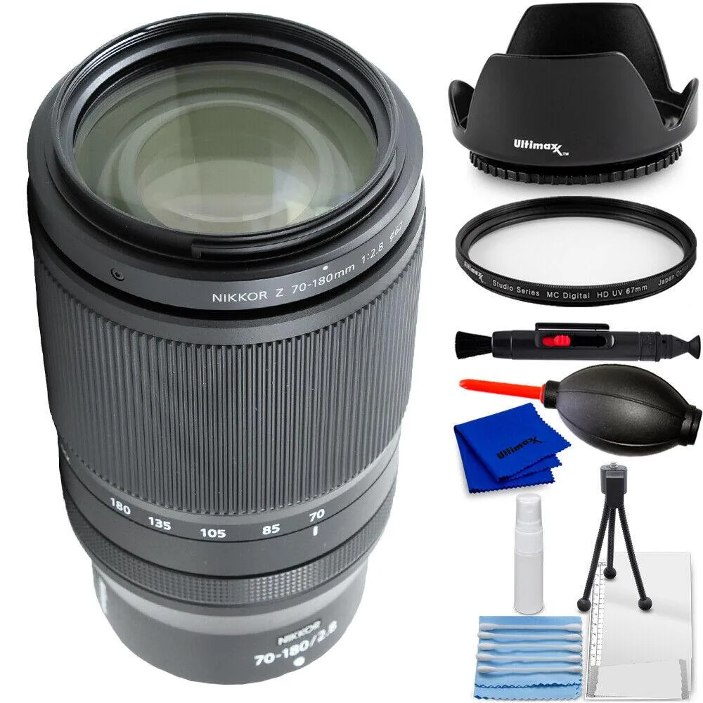 Nikon Global Nikon NIKKOR Z 70-180mm f/2.8 Lens (Nikon Z) 20120 7PC Accessory Bundle camera lens — product photo