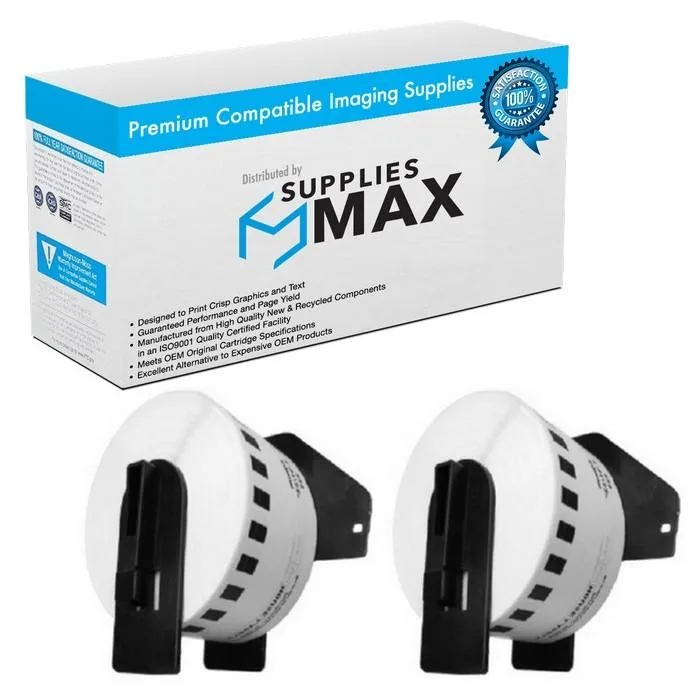 SuppliesMax SuppliesMax DK-2225 2-pack label tape 38 mm x 30.4 m — product photo