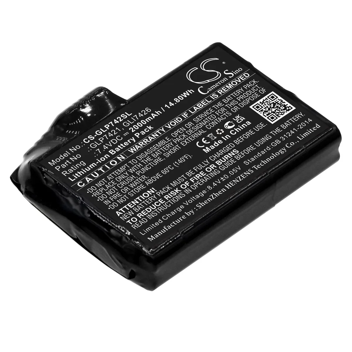  Cameron Sino 2000mAh 7.4V Replacement Battery for Glovii GJ1 GP1 GXB PN GLI7426 GLP7421 — product photo