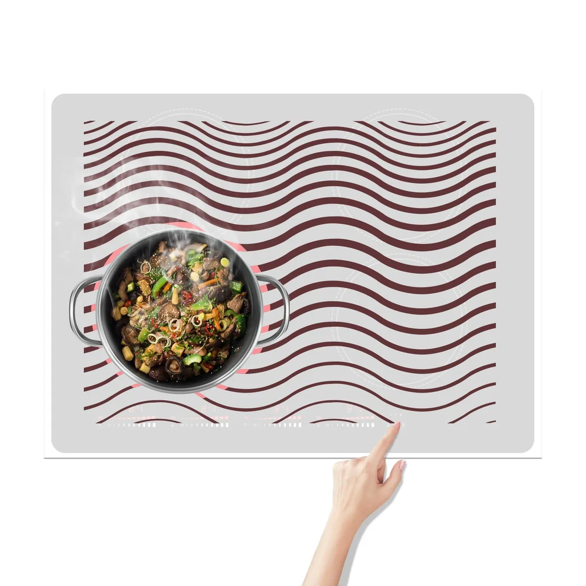  KitchenRaku Induction Cooktop Protector Mat 20.9 x 24 in — product photo