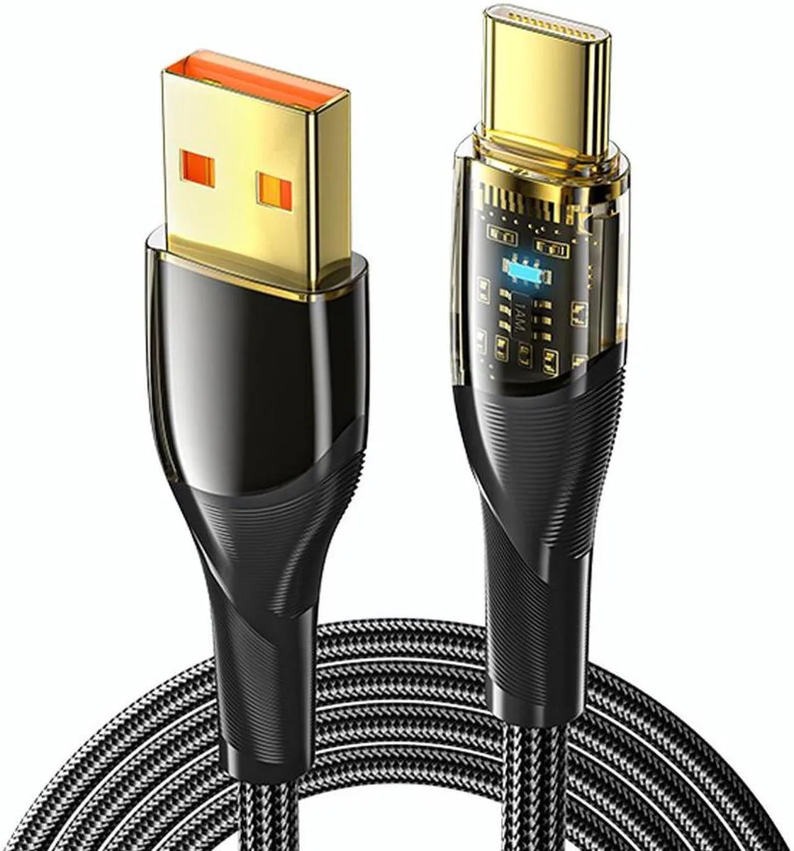 SMUGDESK SMUGDESK USB A to USB C Cable 3.3ft 100W 7A Transparent — product photo