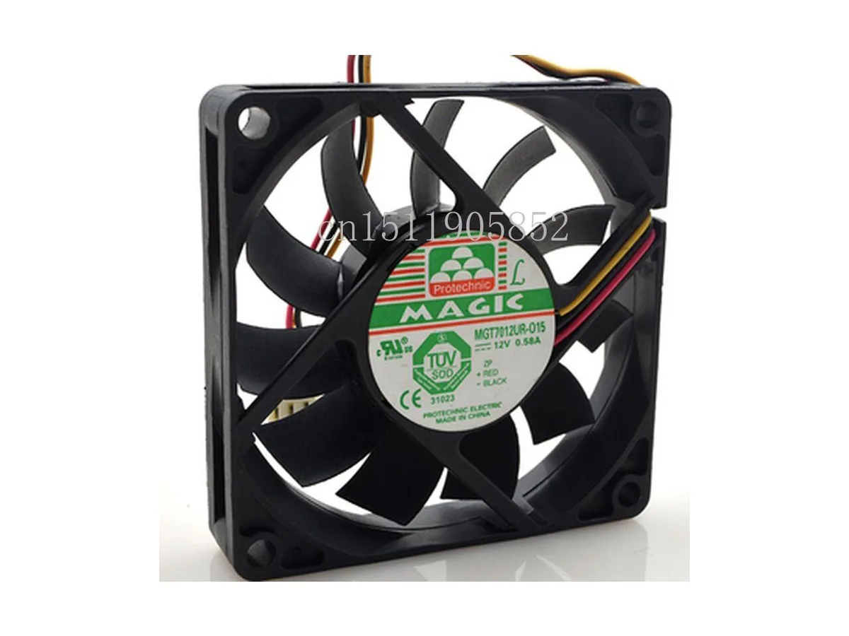 Fans Fans MGT7012UR-O15 70x70x15mm 12V .58A 3-wire case fan — product photo