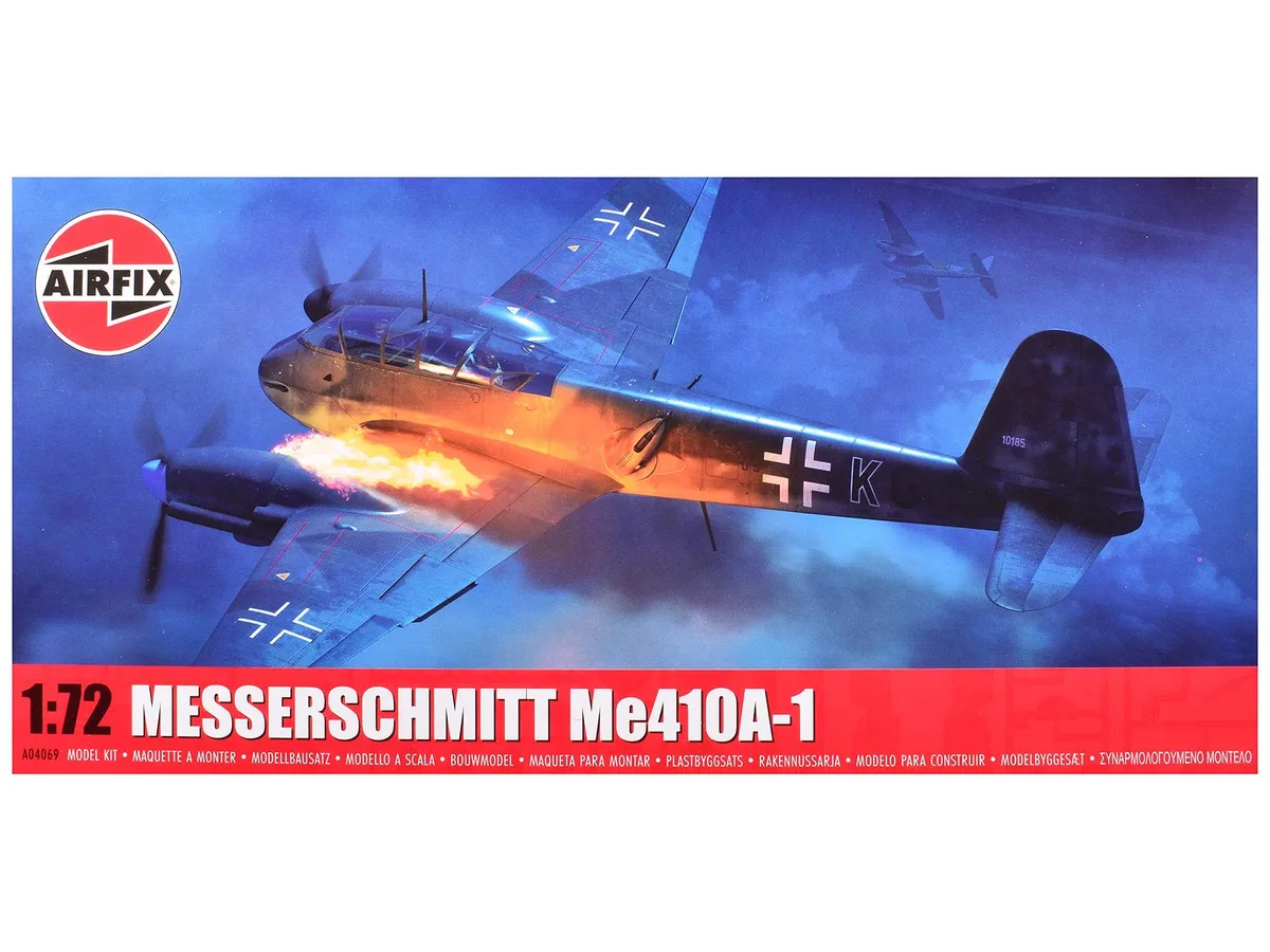 Airfix Airfix Messerschmitt Me410A-1 Fighter Aircraft Level 2 1/72 149 Parts — product photo