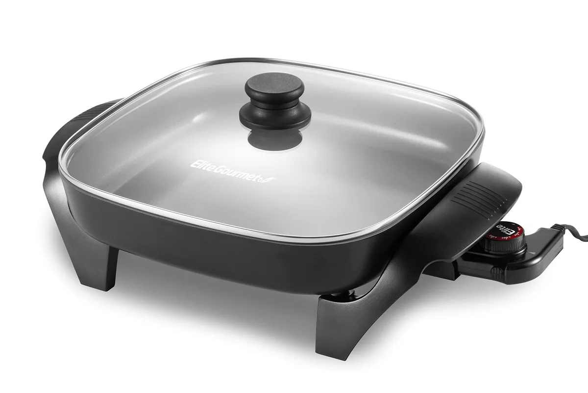  Elite Gourmet EG2212 12" 1200W electric skillet — product photo