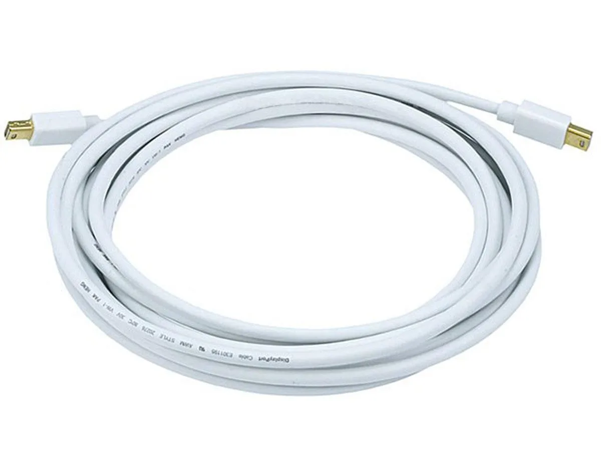 Monoprice Inc. Monoprice 105993 Mini DisplayPort Cable 15ft 32AWG White — product photo