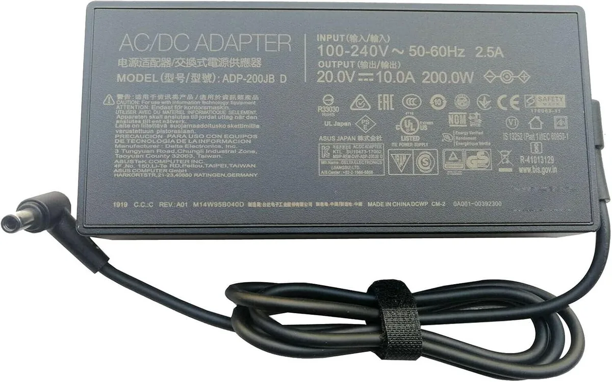 myVolts myVolts 20V 10A 200W AC Adapter for ASUS ROG Zephyrus G15 GA503QM GA503QS GA503QR ADP-200JB D 6.0×3.7mm — product photo