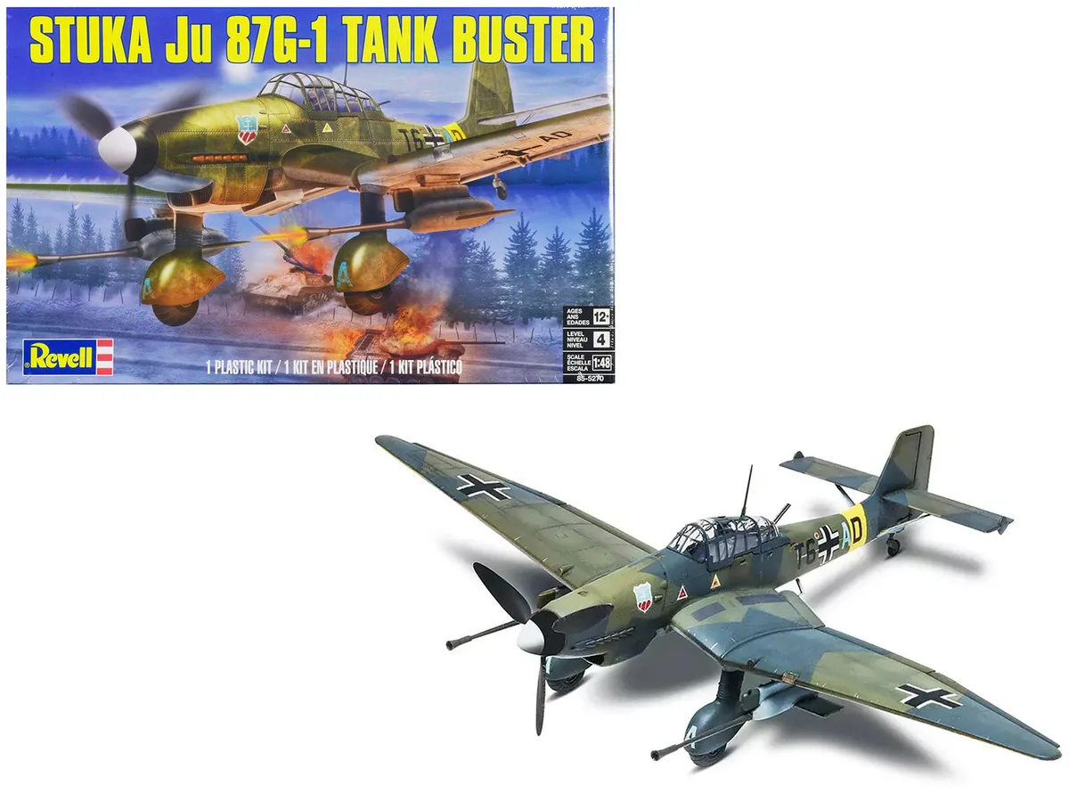 Revell Revell Junkers STUKA JU 87G-1 Tank Buster 1/48 Model Kit 53 Parts — product photo