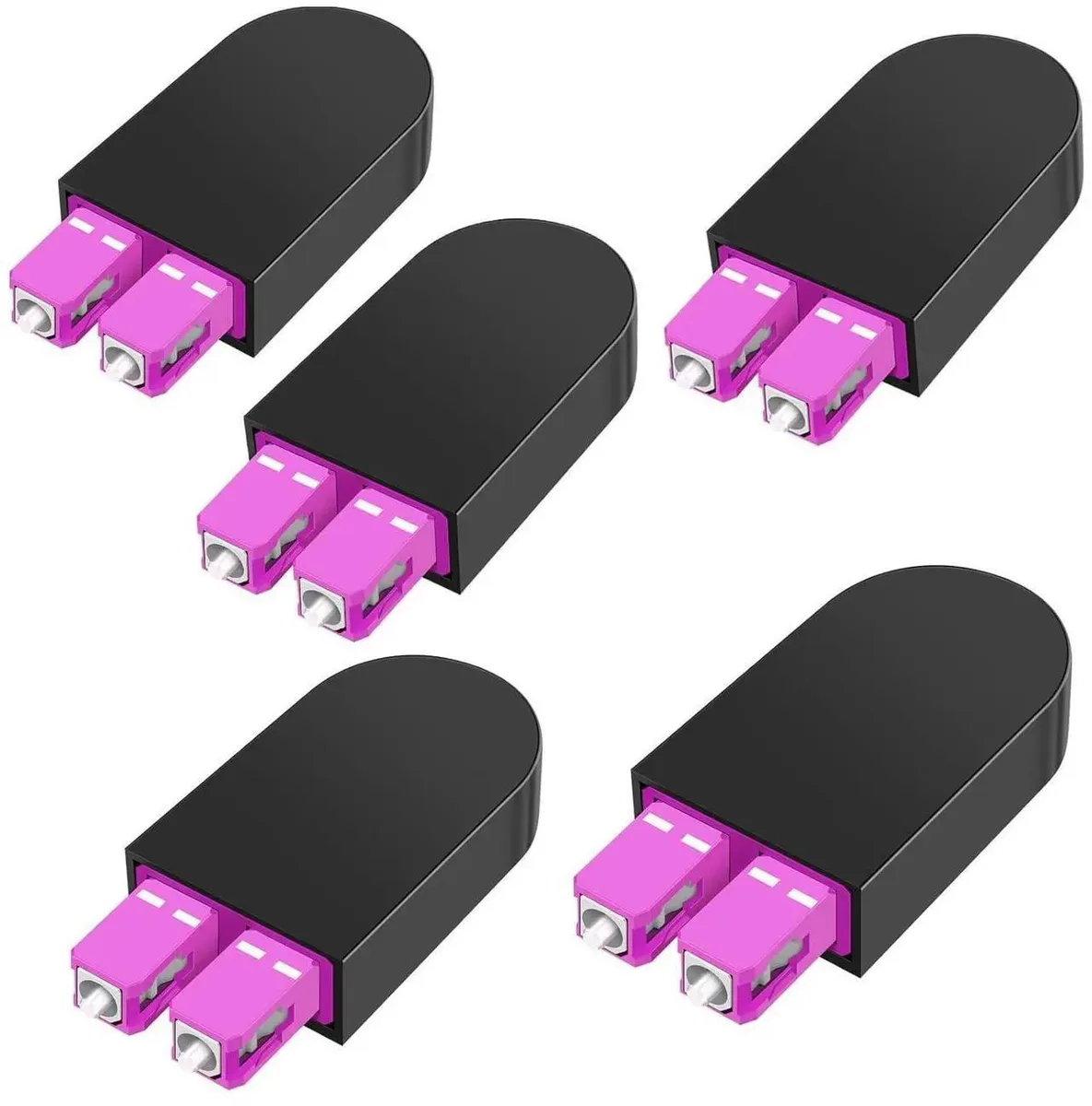 SMUGDESK SMUGDESK 5Pack SC/UPC OM4 Multimode Duplex Fiber Loopback Adapter 50/125m — product photo