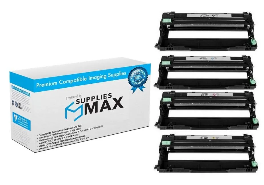 SuppliesMax SuppliesMax DR-223CL Drum Unit Combo Pack (BK/C/M/Y) 18000 Pages — product photo