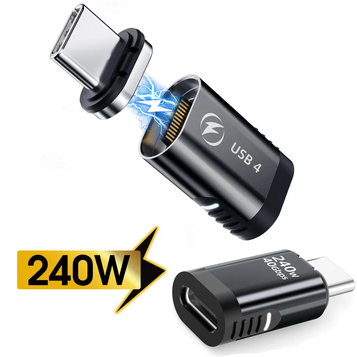 LUOM LUOM LD240W 240W Magnetic USB C Adapter 40Gbps 8K@60Hz 180° — product photo