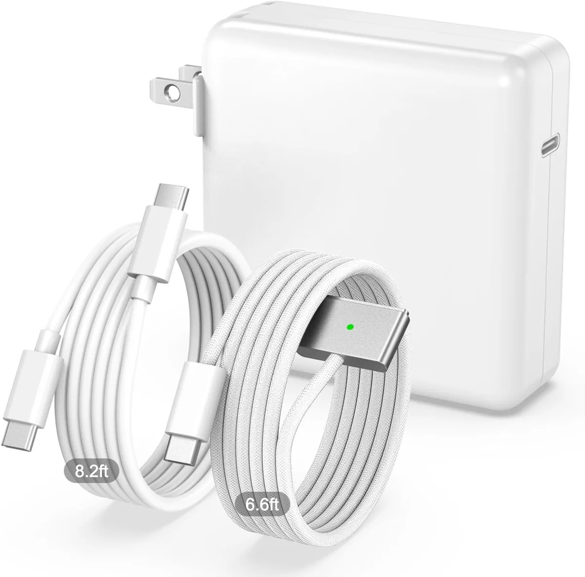 Chopmate Chopmate 100W GaN ac adapter 6.6ft USB-C to MagSafe 3 8.2ft USB-C to USB-C — product photo
