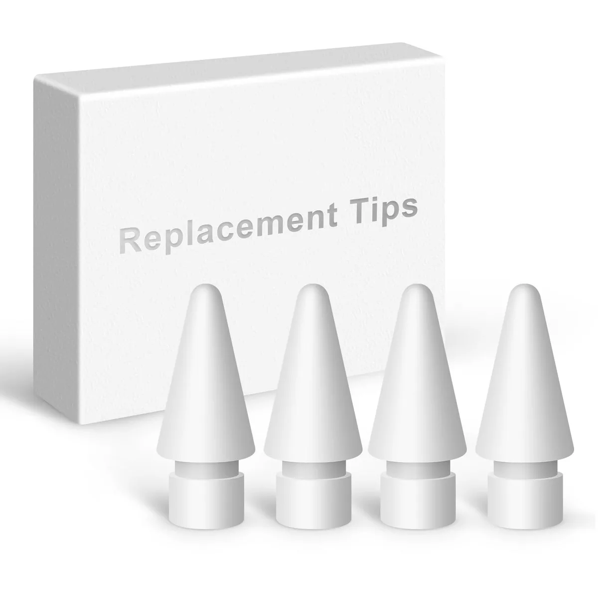  Granarbol Replacement Tips for Apple Pencil 1st &amp; 2nd Gen 4White stylu — product photo