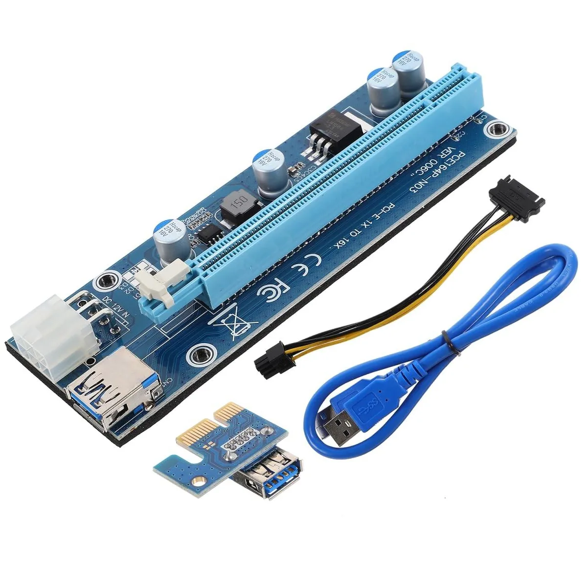 V2 Technologies V2 Technologies Mini PCIe to PCIe x16 eGPU Adapter with USB Cable 2 in 1 accessory — product photo