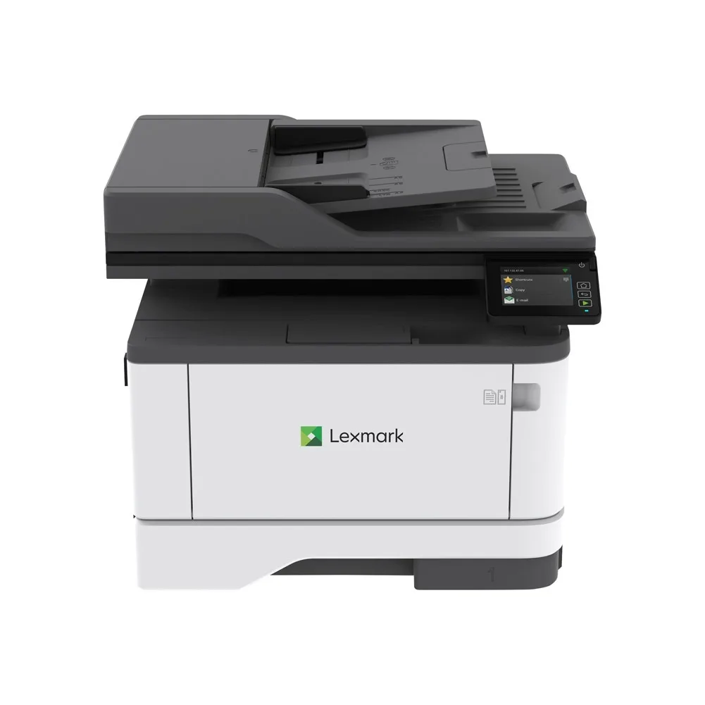 White rectangular office printer with 2.8 inch touchscreen display