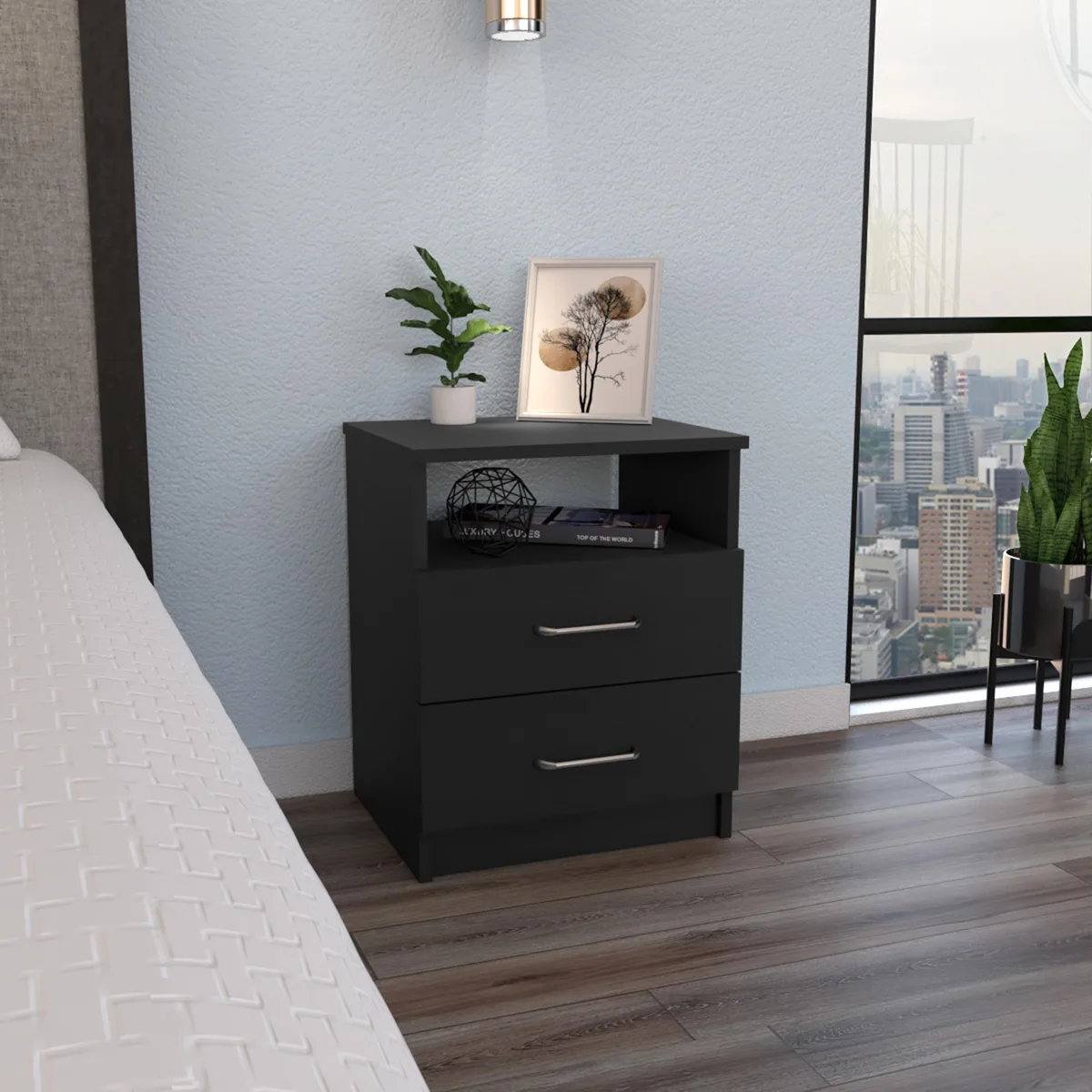 tuphen tuphen Napoles Nightstand Black 16 in wide 19.9 in high — product photo
