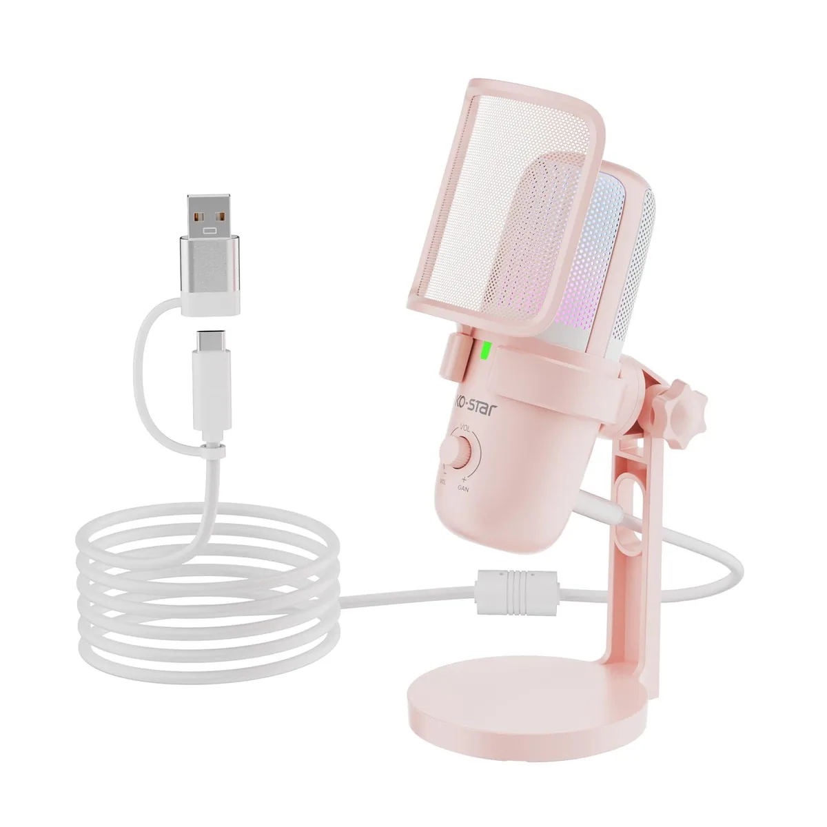  Ko-Star 750 Pink USB Condenser Microphone 96KHz/24Bit — product photo