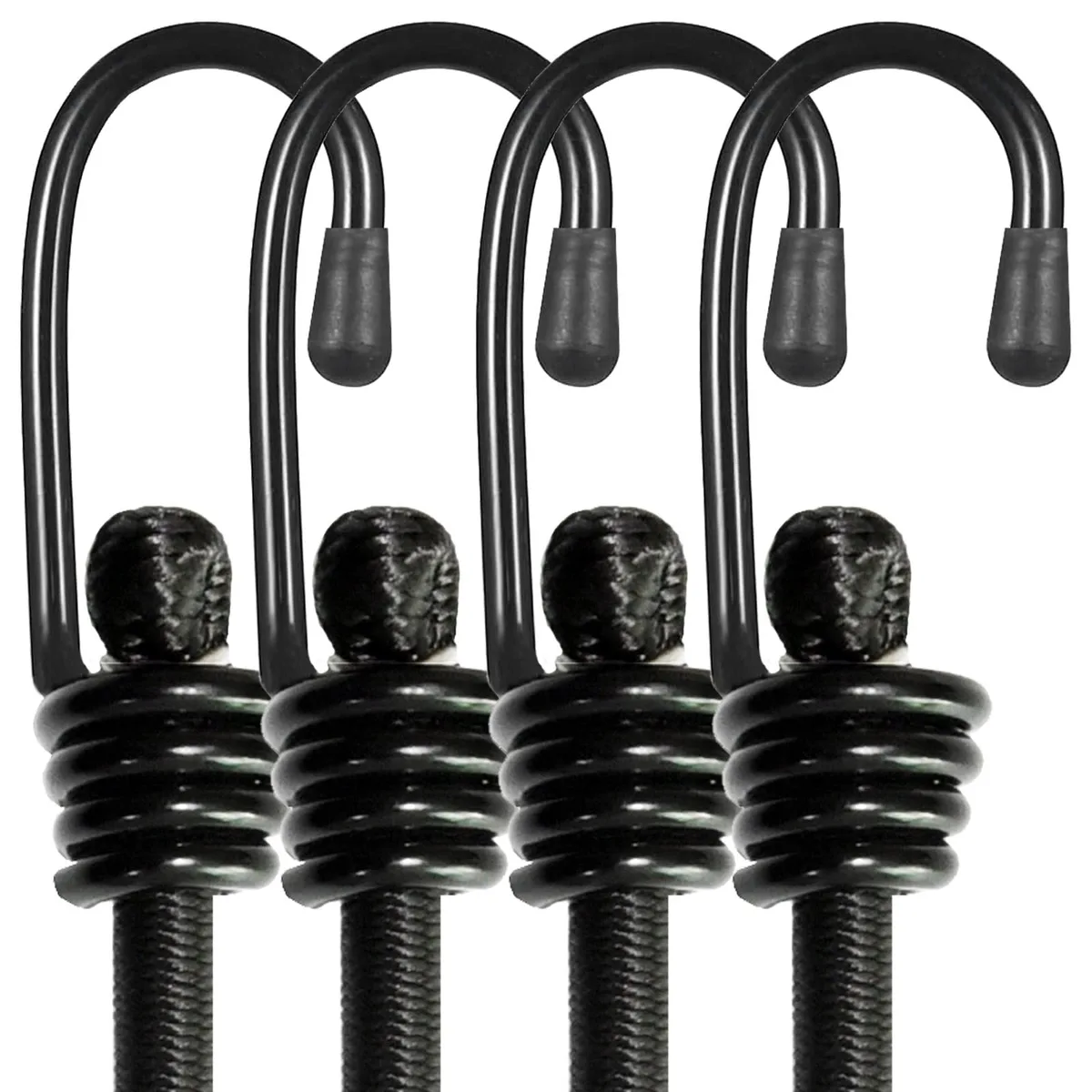  BEXSLE 24inch Heavy Duty Bungee Cords 4Pcs Black 30kg — product photo