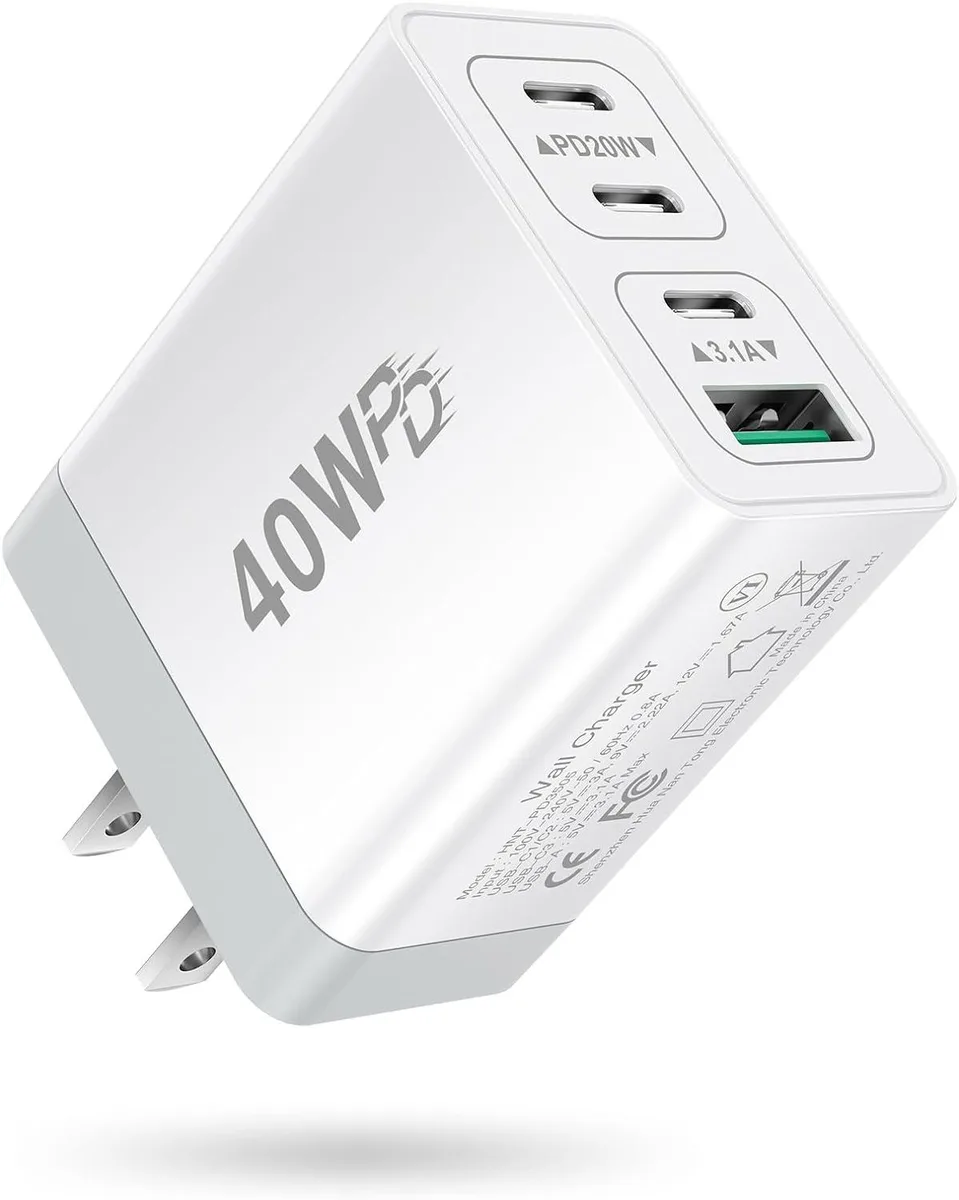 PISKEKAT PISKEKAT 40W 4-Port USB Charger White — product photo