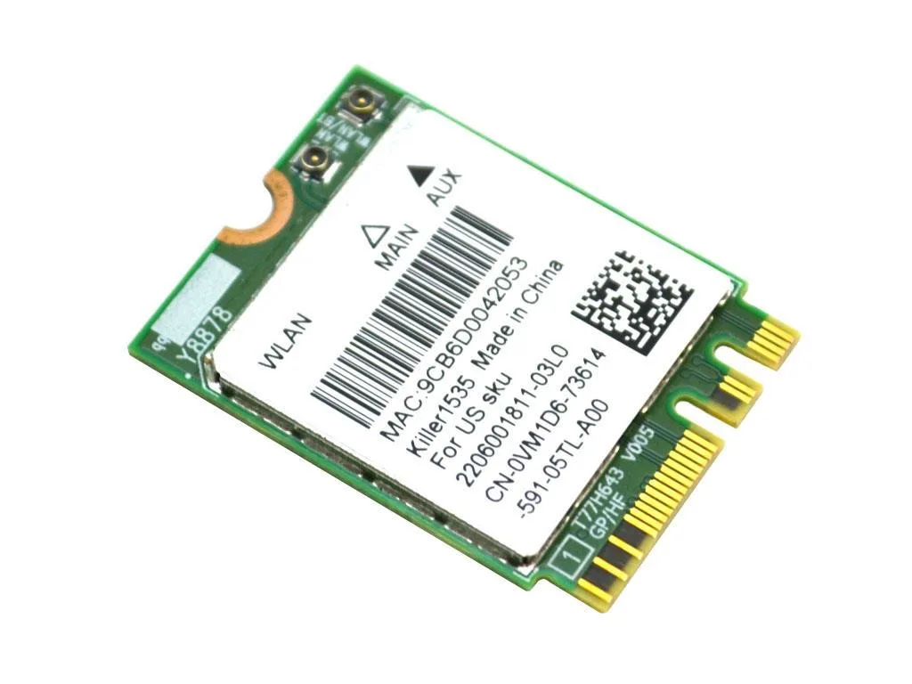 DELL DELL QCNFA364A Killer 1535 M.2 2230 Wi-Fi adapter Bluetooth 4.1 — product photo