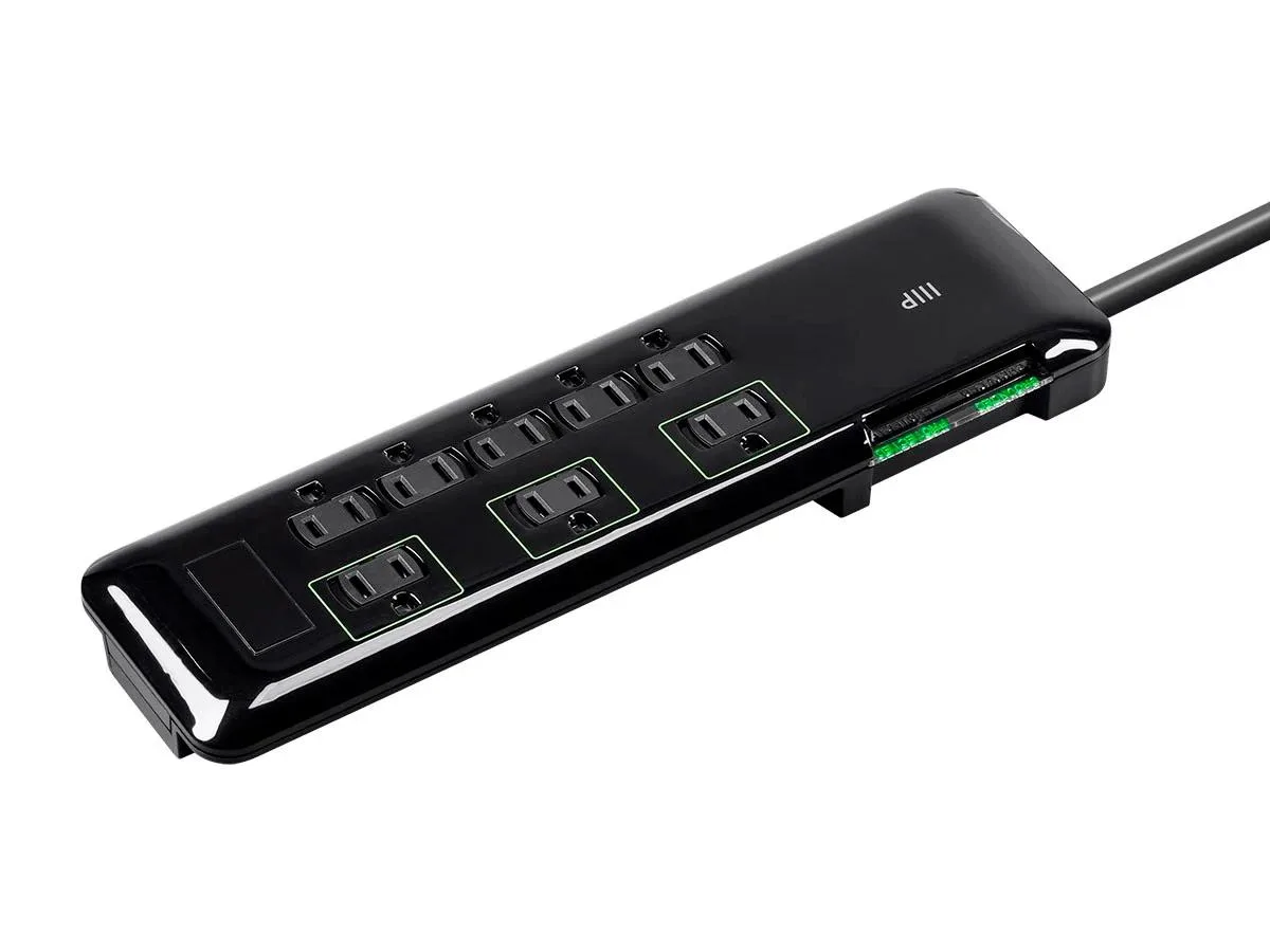 Monoprice Inc. Monoprice Inc. 115872 8 Outlet Mini Surge Protector 6 Feet Black 3420 Joules — product photo