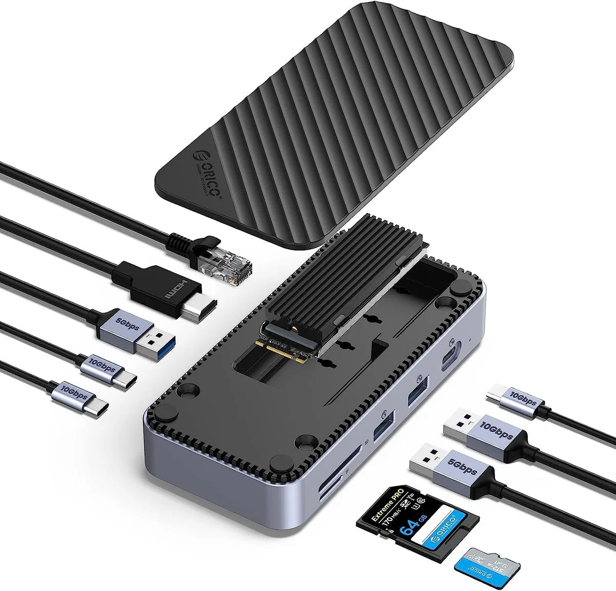 Orico Orico CDH-9N 10-in-1 USB-C Docking Station with M.2 Enclosure — product photo