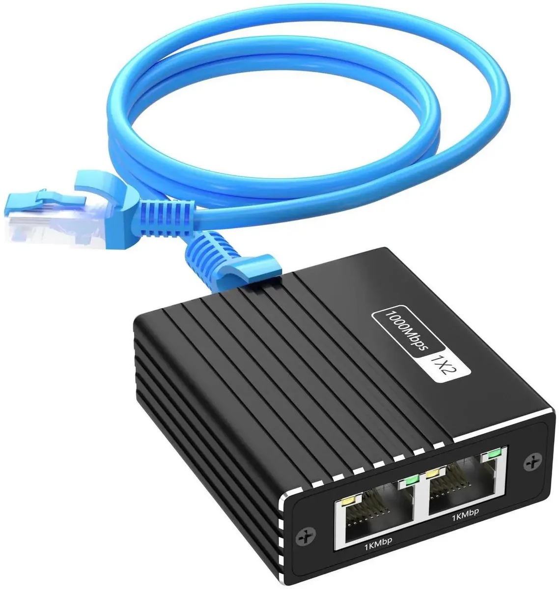 SMUGDESK SMUGDESK 1 to 2 Ethernet Splitter 4.9FT Cat6 Cable 1000Mbps — product photo