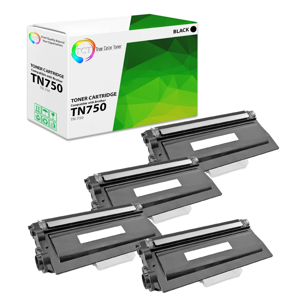 True Color Toner True Color Toner TN-750 Black 4 Pack 8000 Pages — product photo